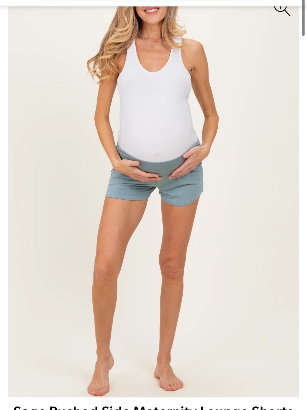 Pinkblush - Sage Ruched Side Maternity Lounge Shorts, Women, Small